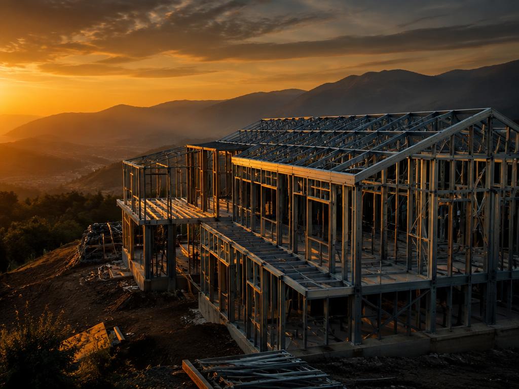 Vilă structură metalică ușoară